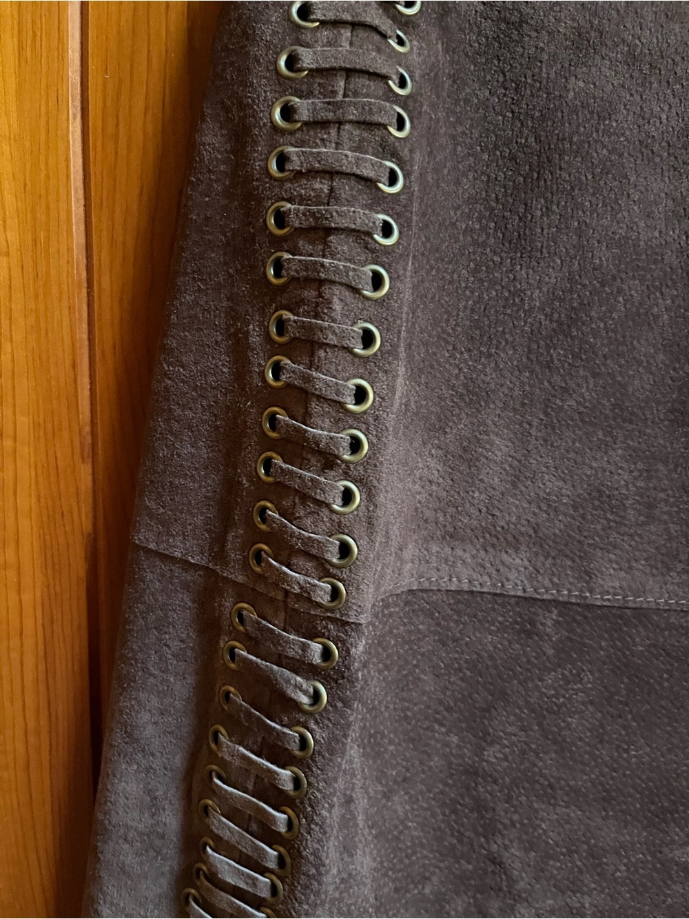 Wilsons Leather Brown Suede Fringe Midi Skirt - Picture 4 of 5